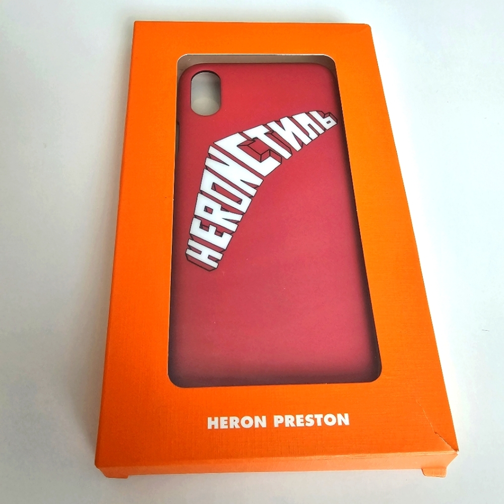 Heron Preston Red Cyrillic "Стиль" iPhone X/XS Case - NIB Designer Streetwear